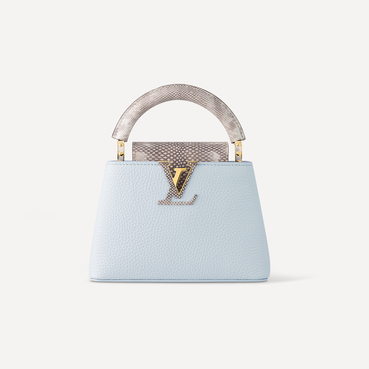 Louis Vuitton Capucines Leather Carrying Blue Bag #21784