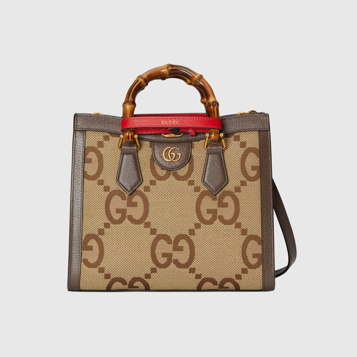 Gucci Diana Leather Printed Portable Bamboo Joint Bag #53124