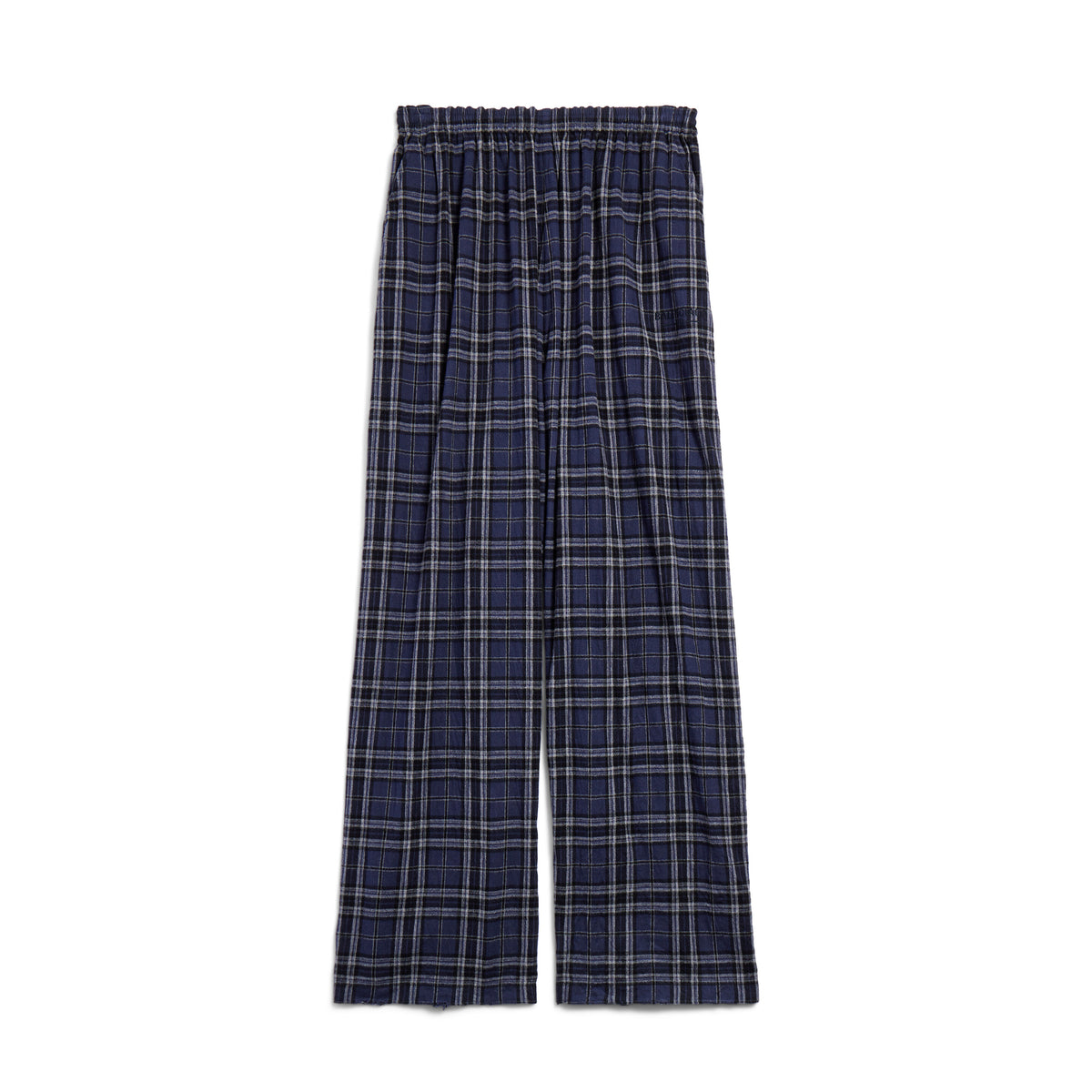 Balenciaga Men's Checkered Elastic Waist Flannel Baggy Pants Four Seasons Solid Color Cotton Casual Trouser Ngvp #1361