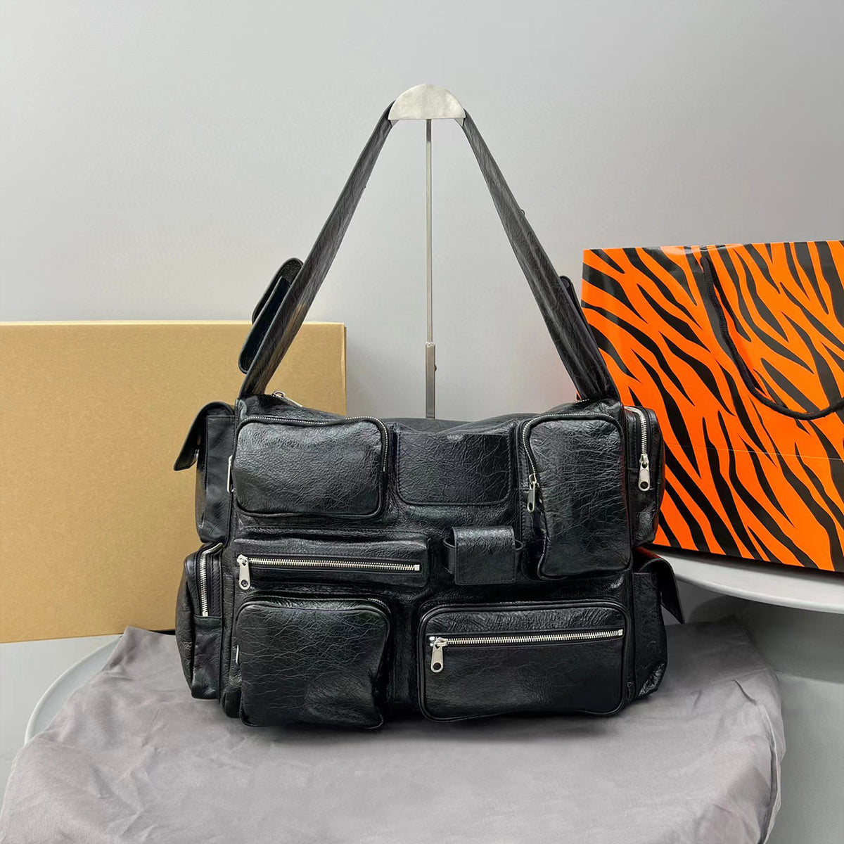 Large Leather Shoulder Bag Bags Ngvp #6182