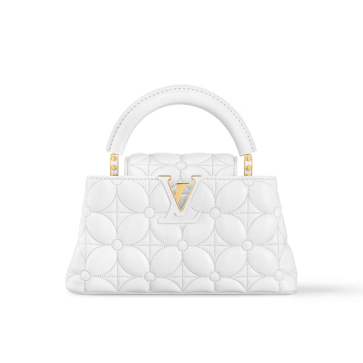 Louis Vuitton Capucines East-West Women's Monogram Logo Solid Color Leather Shoulder Crossbody Tote Bag Bags #75155