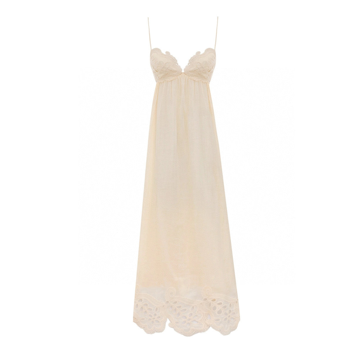 Zimmermann Women's Spring/summer Linen Lace Elegant Temperament Long Dress Fashion Casual Camisole Vest Dresseses Ngvp #2241