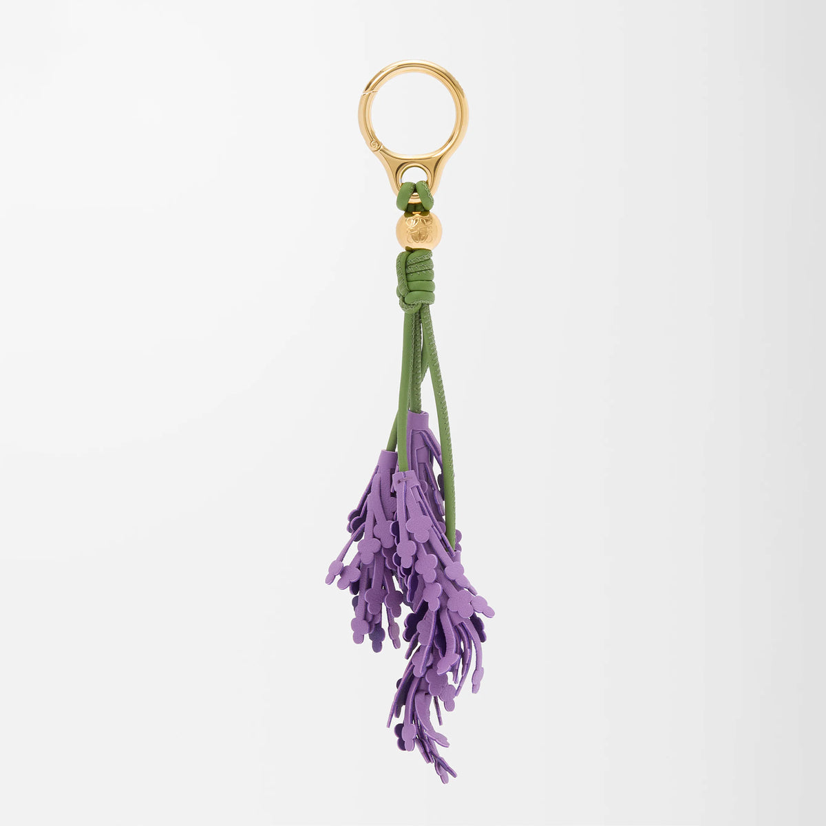 Loewe Women's Floral Pendant Cow Leather Lavender Solid Color Hanging Jewelry Accessories Ngvp #1811