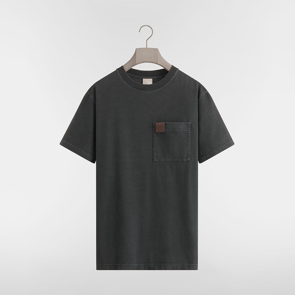 DIOR  T-Shirt with Pocket Relaxed Fit Gray Cotton Jersey #378392