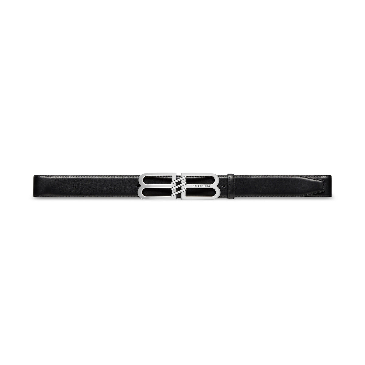 Balenciaga Men's BB Signature Metal Logo Belt In Black Width 3cm  #98914