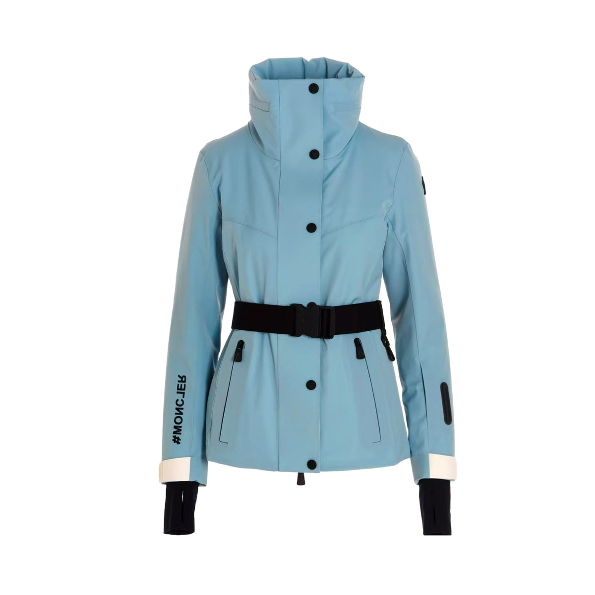 Moncler Women's Winter Fashion Casual Solid Color High Neck Single Button Long Sleeve Ski Jacket Cotton Down Jacket Outerwear Jacket #78972