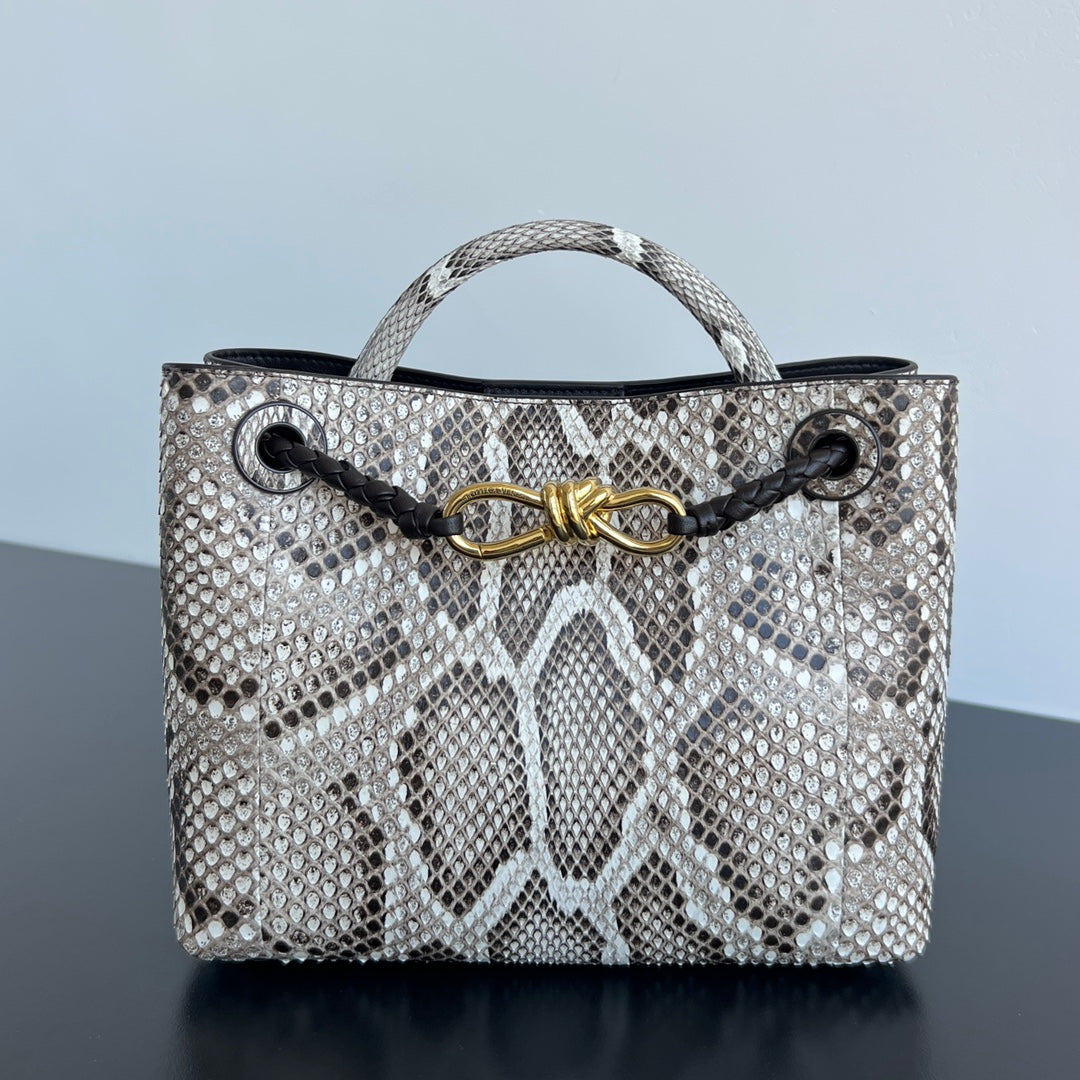 Bottega Veneta Women's Andiamo Handbags Bags Fashion Snake Leather Shoulder Bags Ngvp #9649