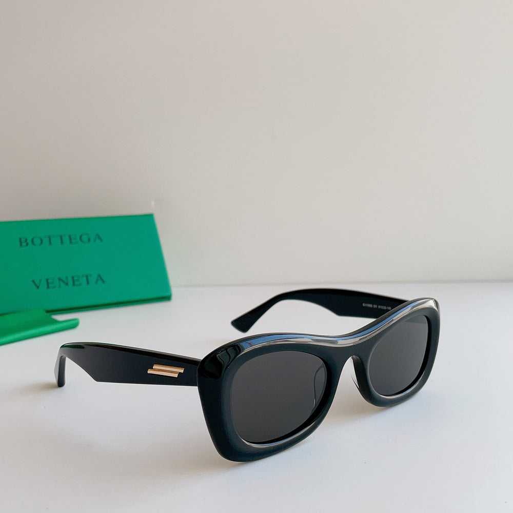 Bottega Veneta Women's Solid Color Logo Detail Irregular Shape Sunglasses Eyeglasses Glasses #73746