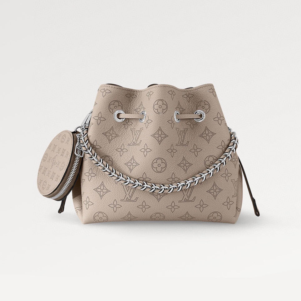 Louis Vuitton  Leather Printed Chain Bucket Bag #58116