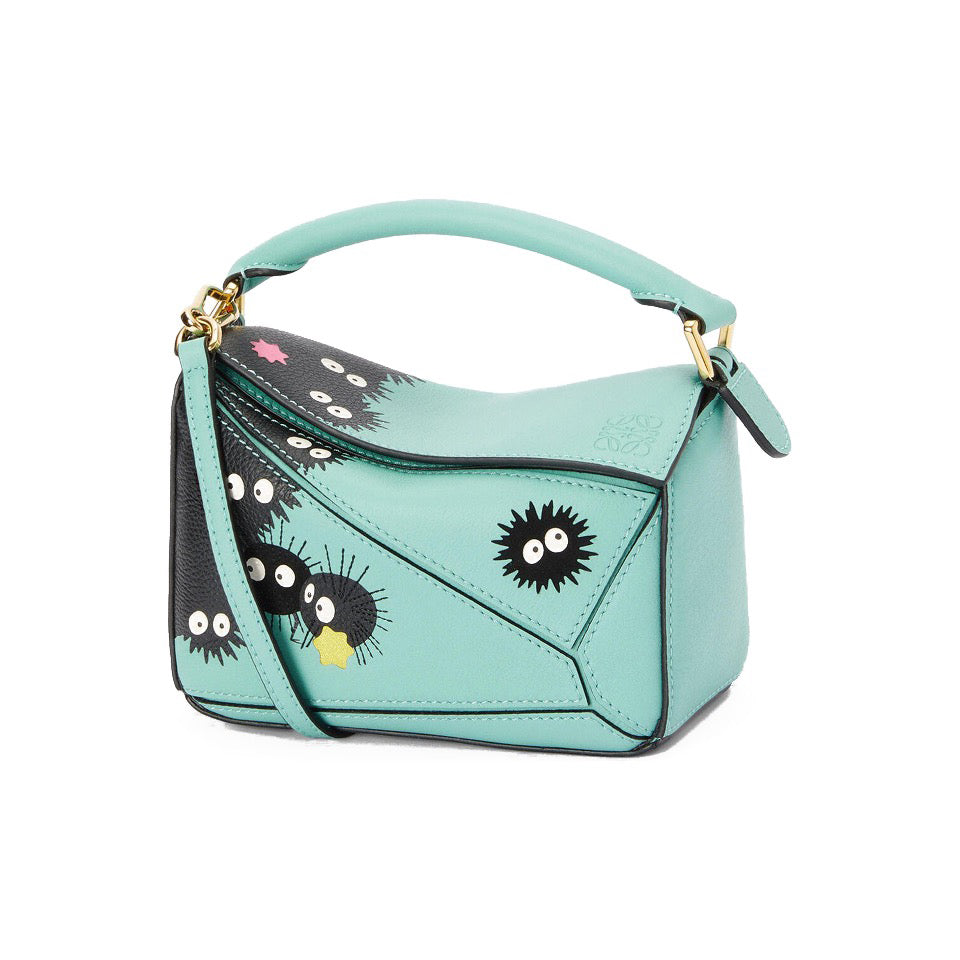 Loewe Women's Cinderella Cartoon Print Geometric Puzzle Calfskin Tote Shoulder Crossbody Bag Bags #72337