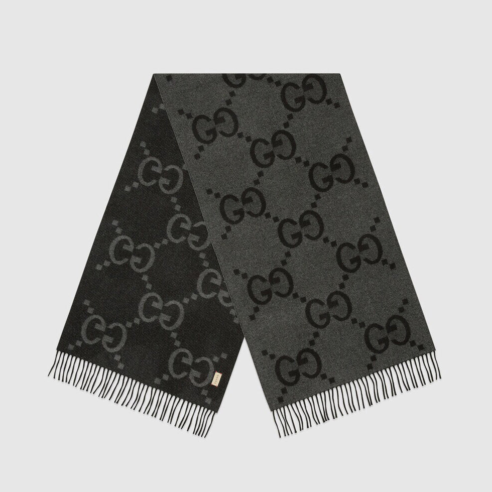 Gucci Women's Autumn and Winter Monogrammed Double Sided Cashmere Scarf #73435