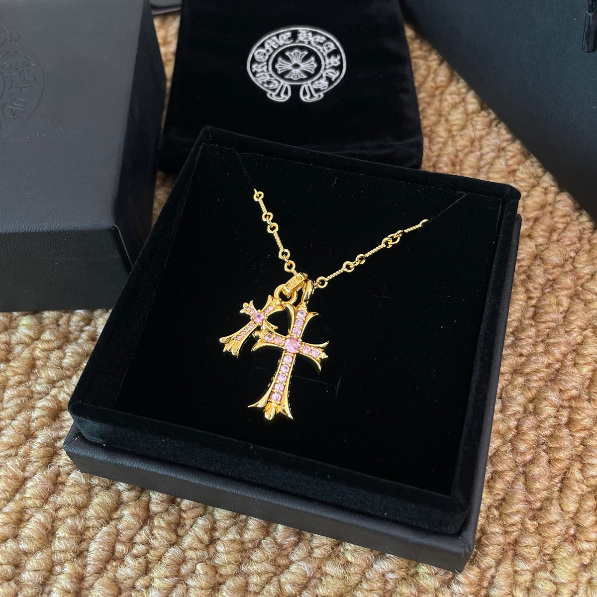 Chrome Hearts Double Cross Necklace #393236