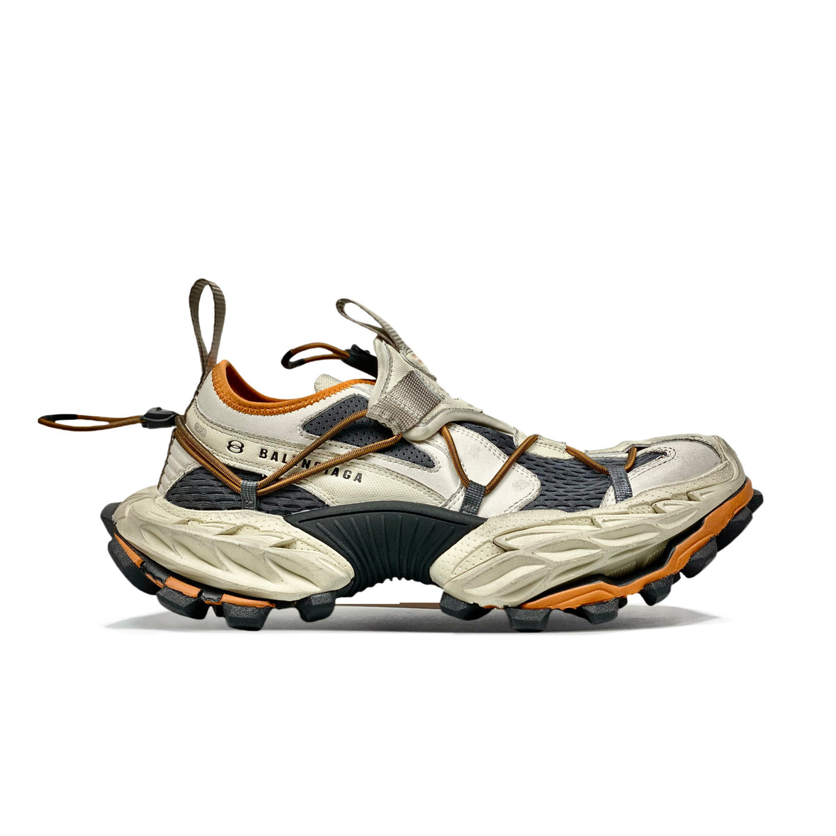Balenciaga Men's and Women's Distressed Colorblocked Mesh Fabric Round Toe Drawstring Low Top Sneakers Shoes #74656