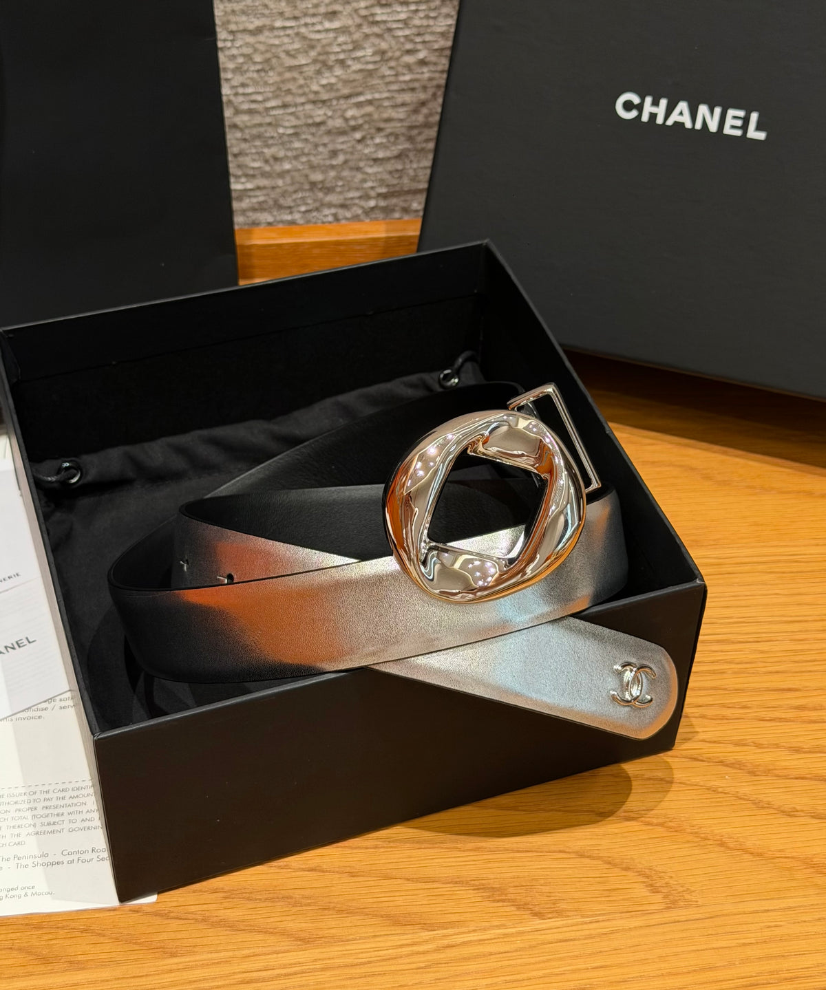 Chanel 30mm LEATHER BELT #385332
