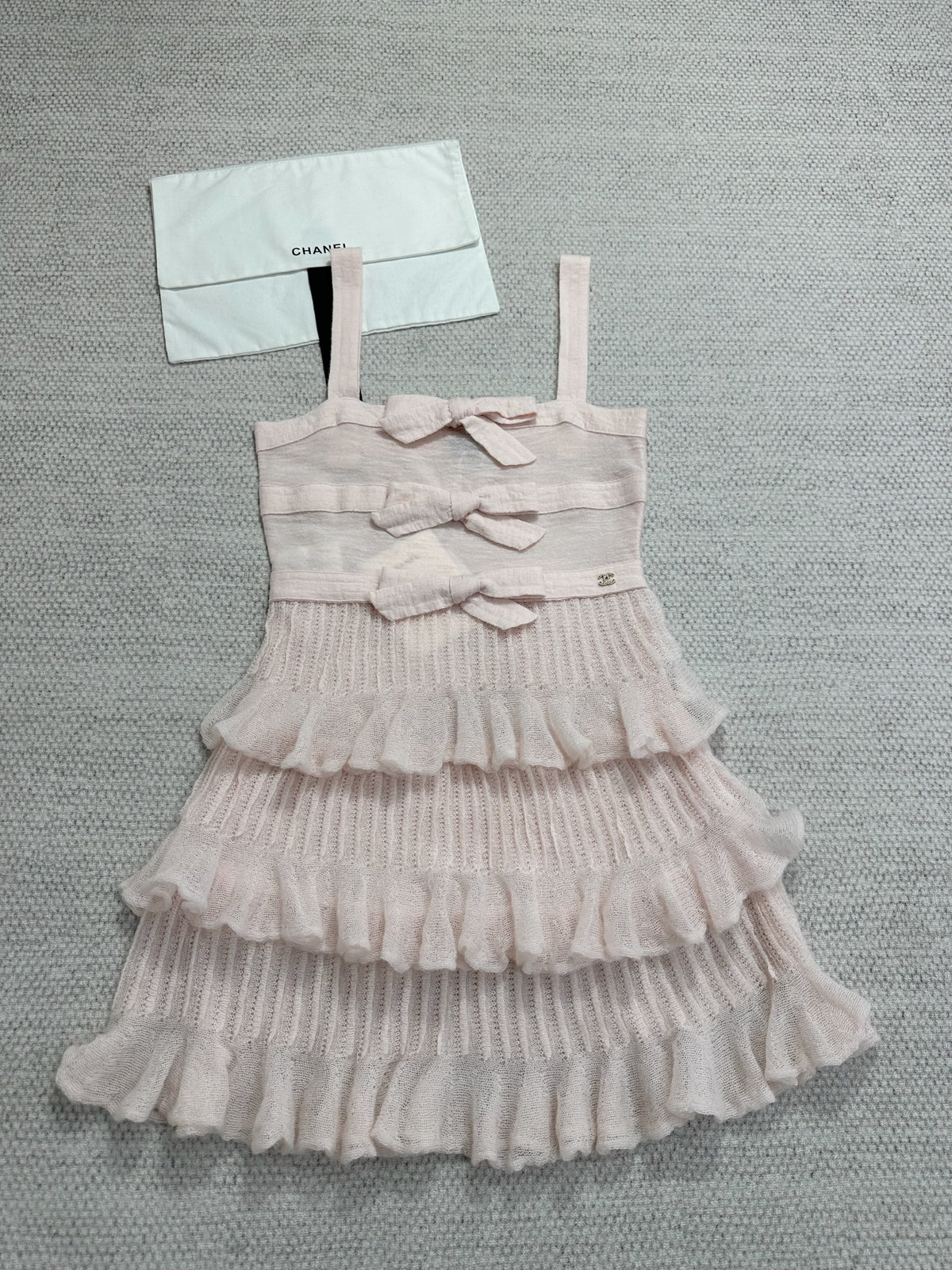Chanel Dress Mohair and Silk Light Pink #337221