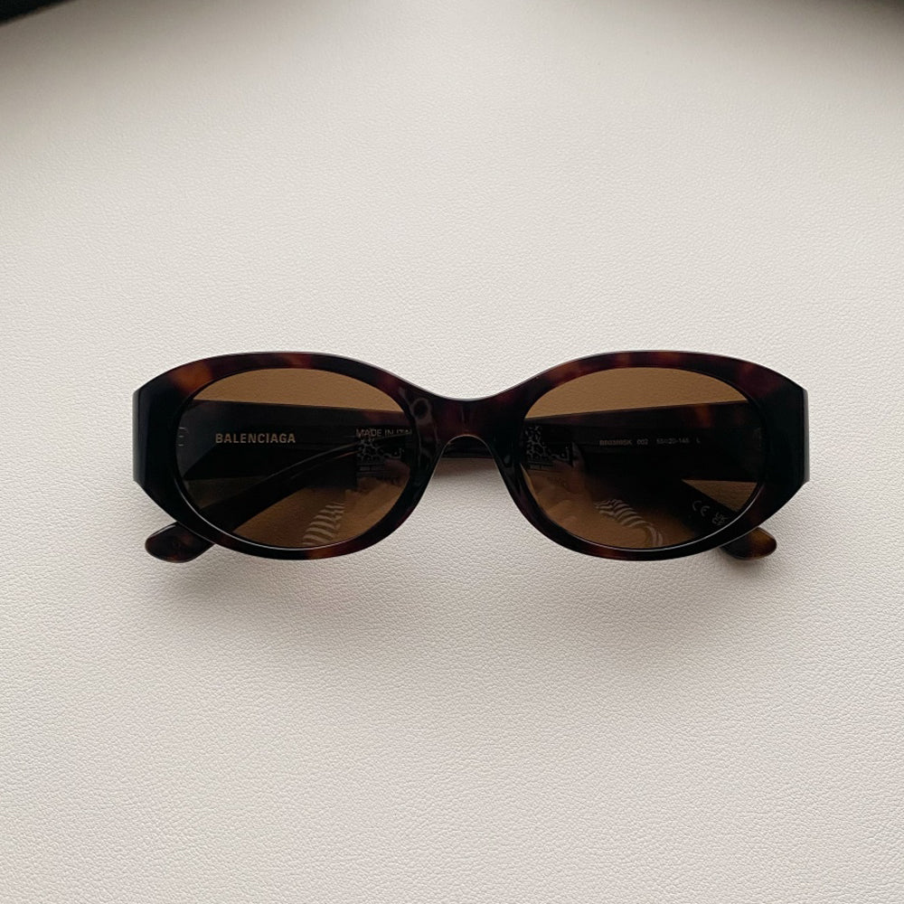 Balenciaga Men's And Women's Temples Gold Monogrammed Acetate Solid Color Sunglasses Glasses #75815