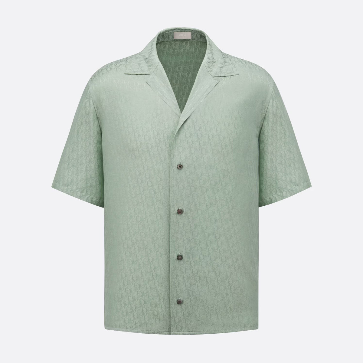 Dior Men's Summer Solid Color Letter Printed V-Neck Single Breasted Short Sleeve Shirt #76919