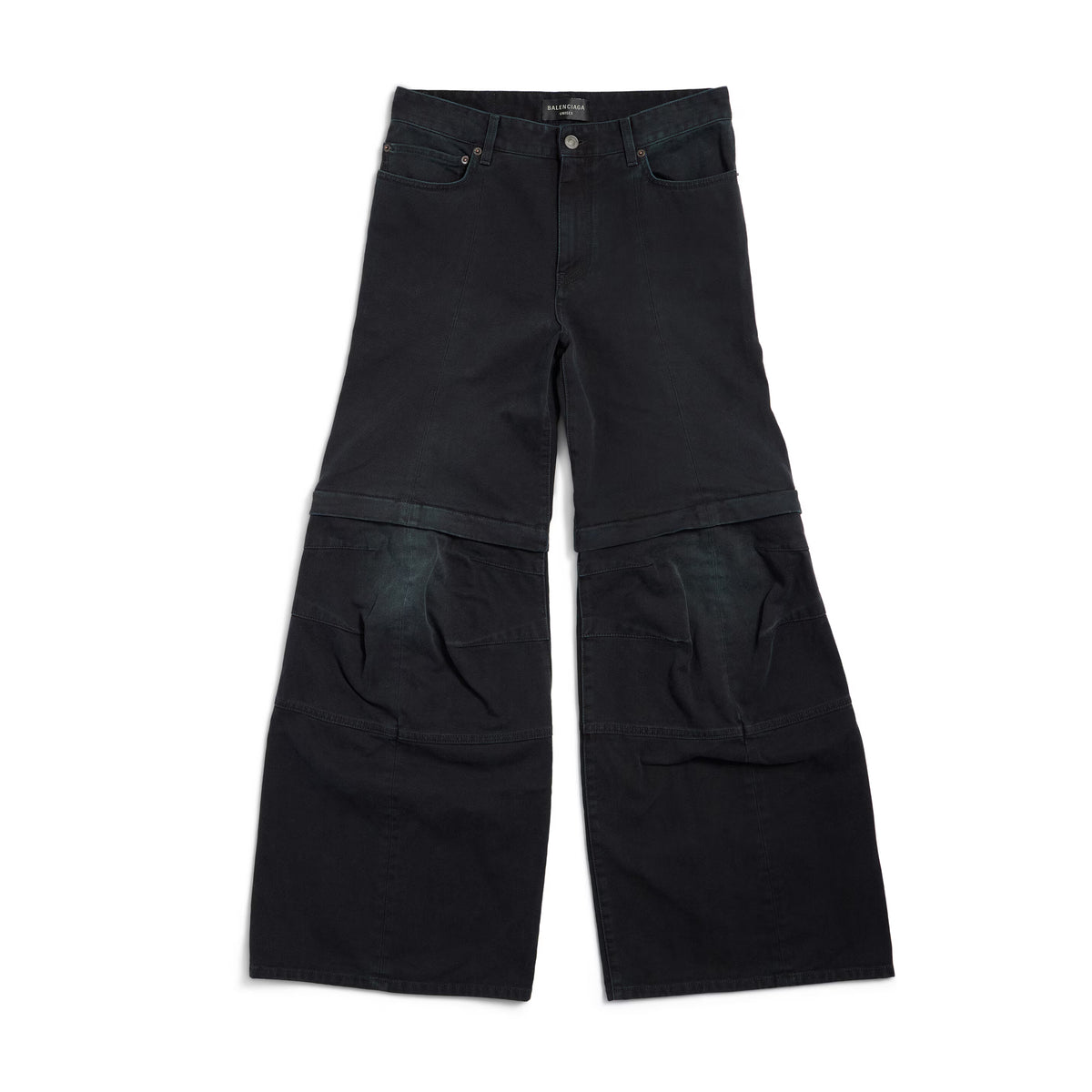Balenciaga Women Men Four Seasons Flared Cargo Pants High Street Cotton Mid Waist Solid Color Casual Denim Workwear Pants Ngvp #1843
