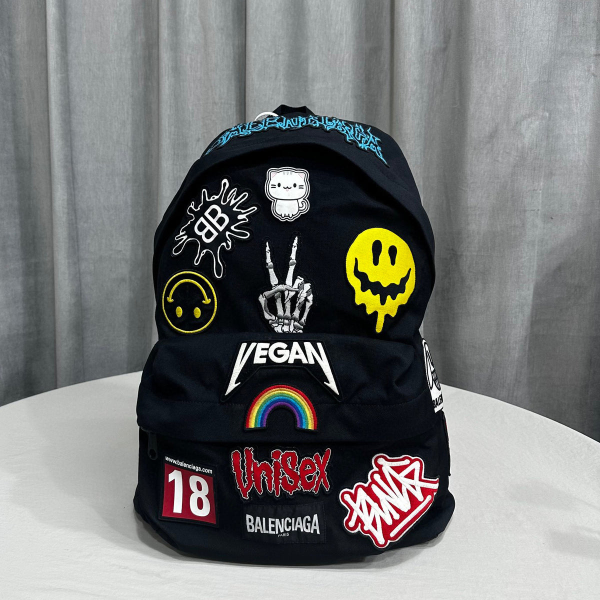 Balenciaga Men's Explosive Graffiti Embroidered Gamer Shoulder Bag Backpacks #97253