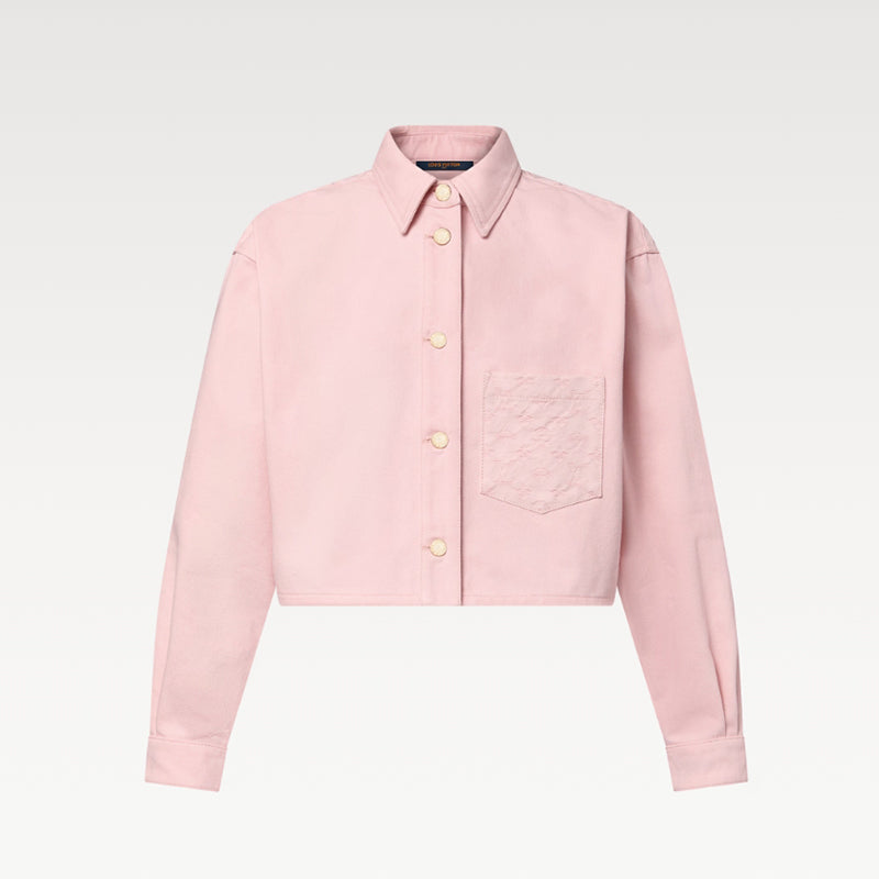 Louis Vuitton Women's Spring. Summer And Fall Lapel Cotton Solid Color Short Denim Shirt Casual Straight Pleated Pants #81276