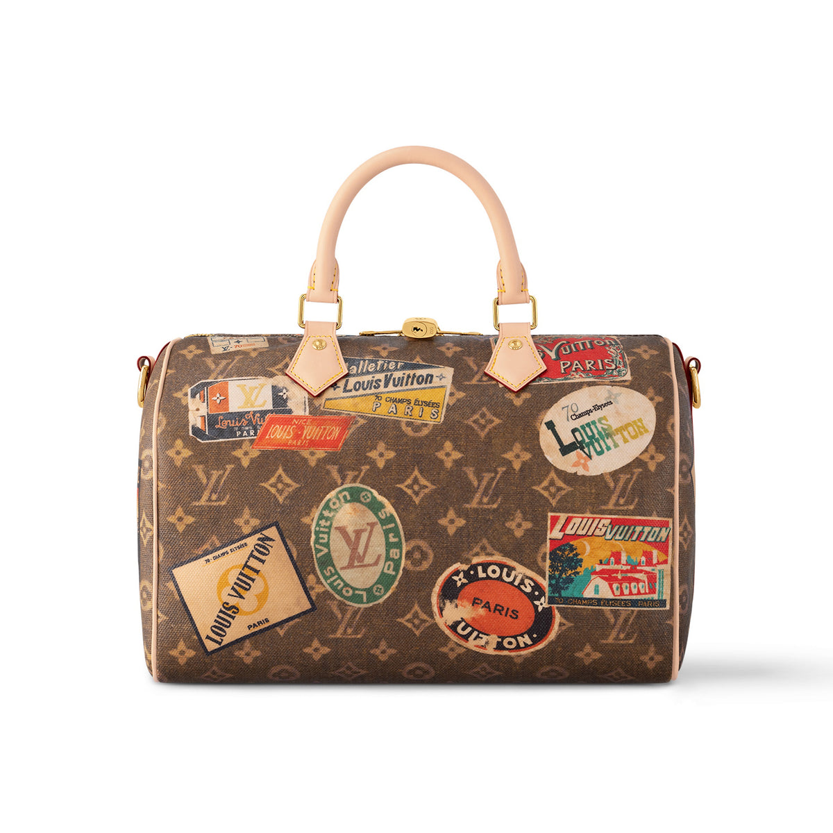 Louis Vuitton Speedy Bandouli¨¨re 30 Women's Flight Mode Vintage Iconic Monogrammed Coated Canvas Shoulder Crossbody Tote Bag Bags #99675