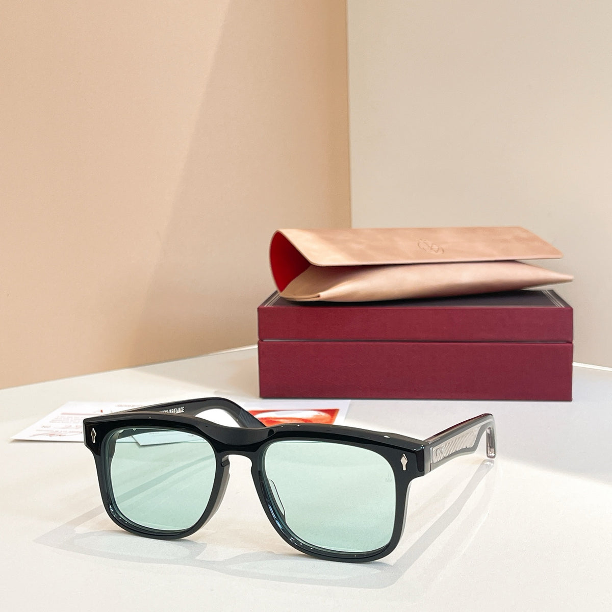 Jacques Marie Mage Wesleyi Men's And Women's Transparent Frames Square Tinted Sunglasses Fashion Modern Trend Casual Glasses Accessories Ngvp #2219
