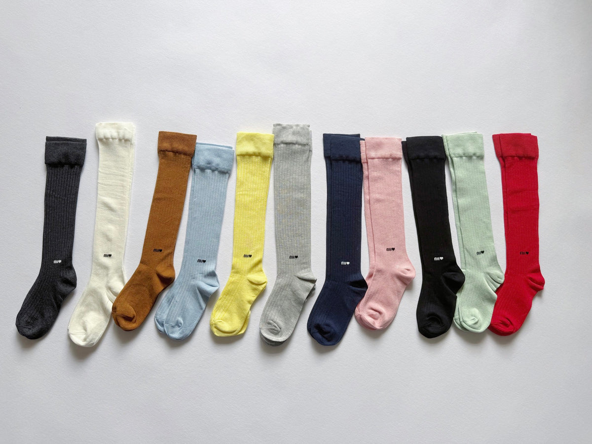 MiuMiu Mulberry Silk Colorful Letter Stockings #393351