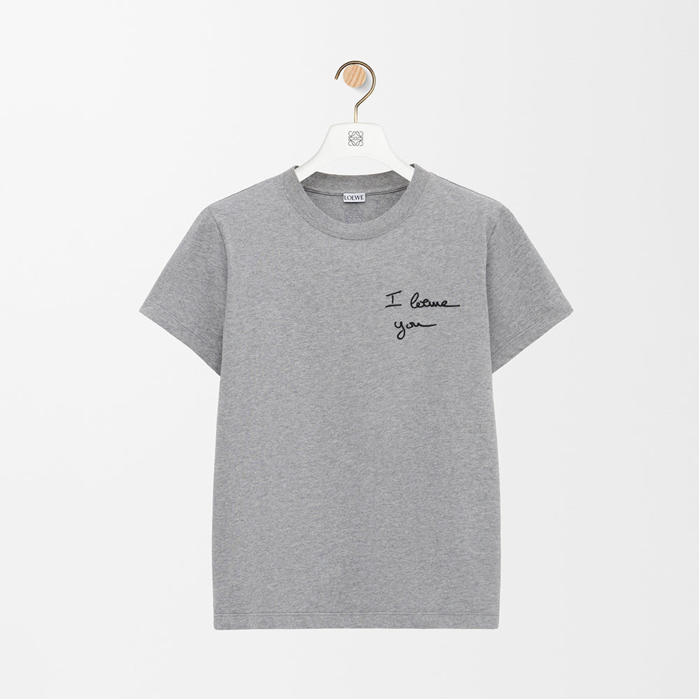 Loewe Regular Fit T-shirt in Cotton Grey #377817