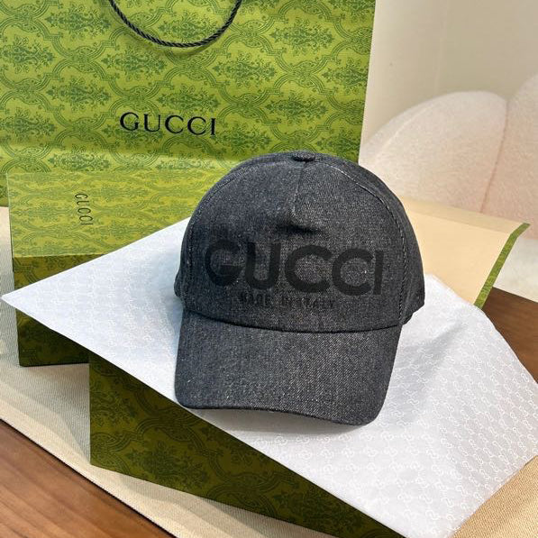 Gucci Women's Solid Color Letter Printed Cowboy Duck Hat Cap #76445