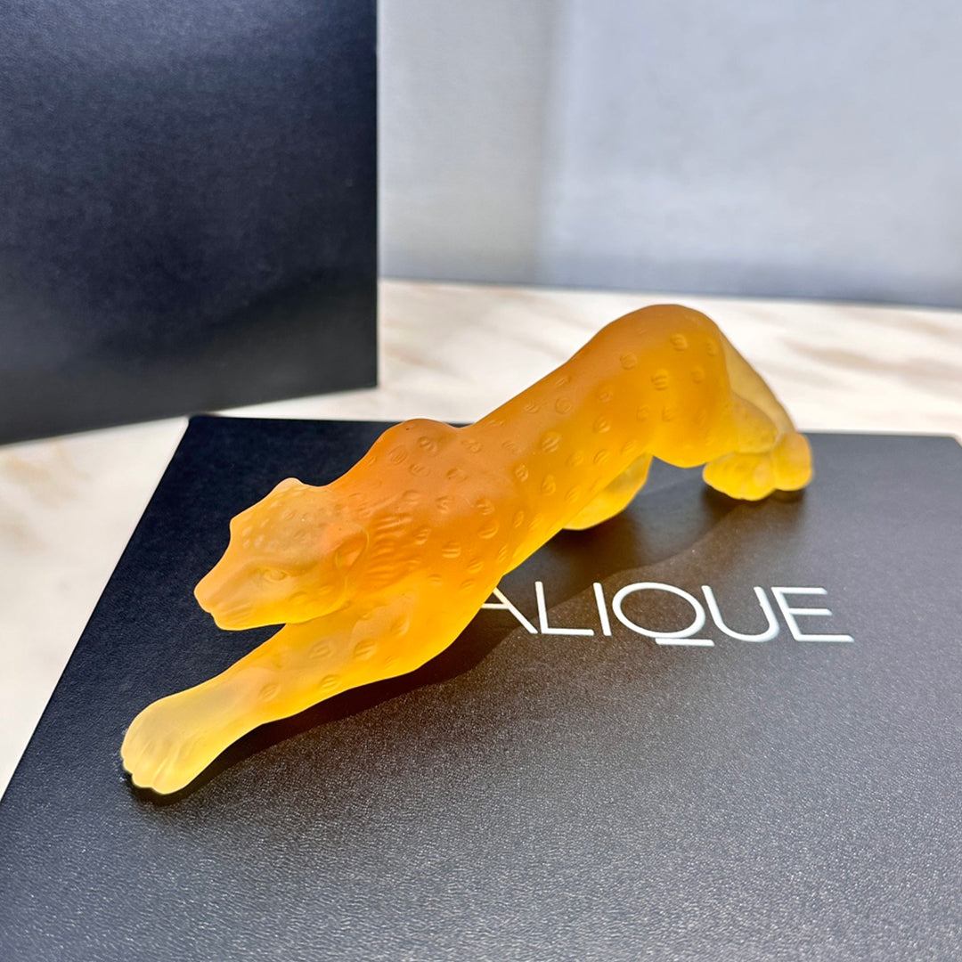 Lalique Leopard Crystal Stereoscopic Cameo Ornament Furniture Decoration Accessories #81332