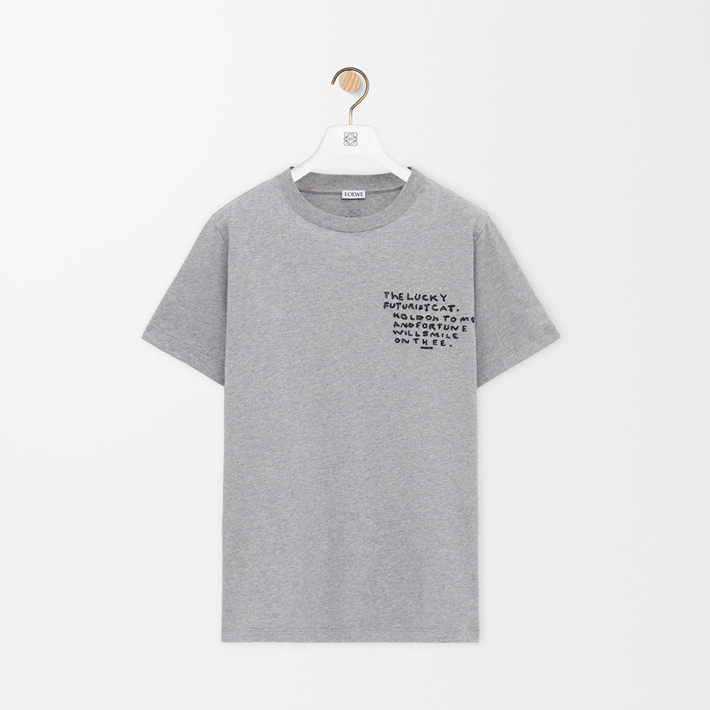 Loewe Regular Fit T-shirt in Cotton Grey #377816