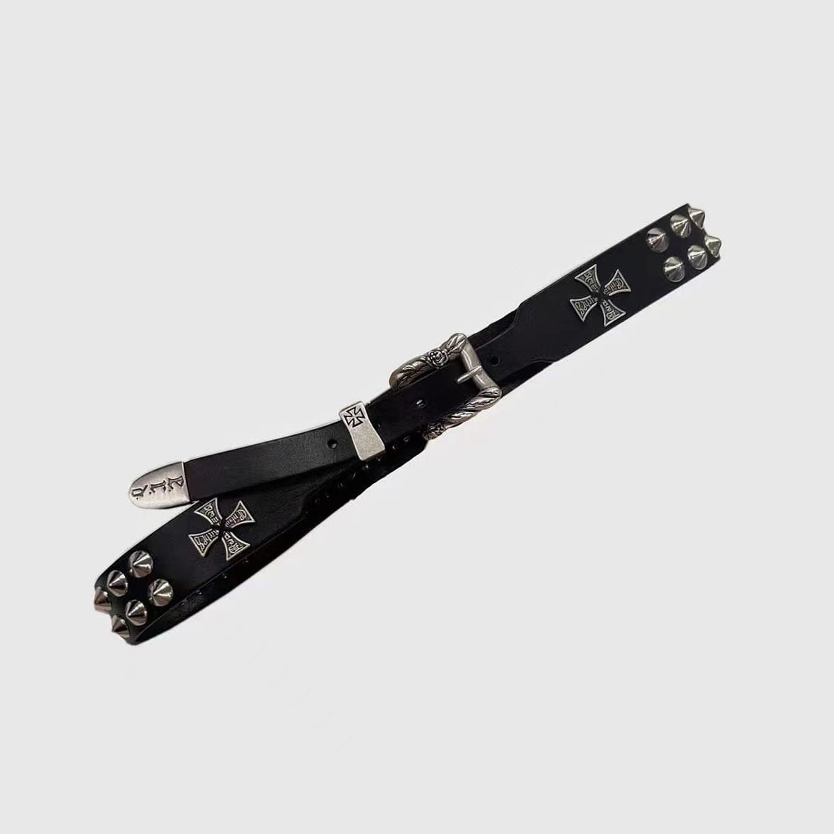 Chrome Hearts Men's Leather Studded Belt #97412