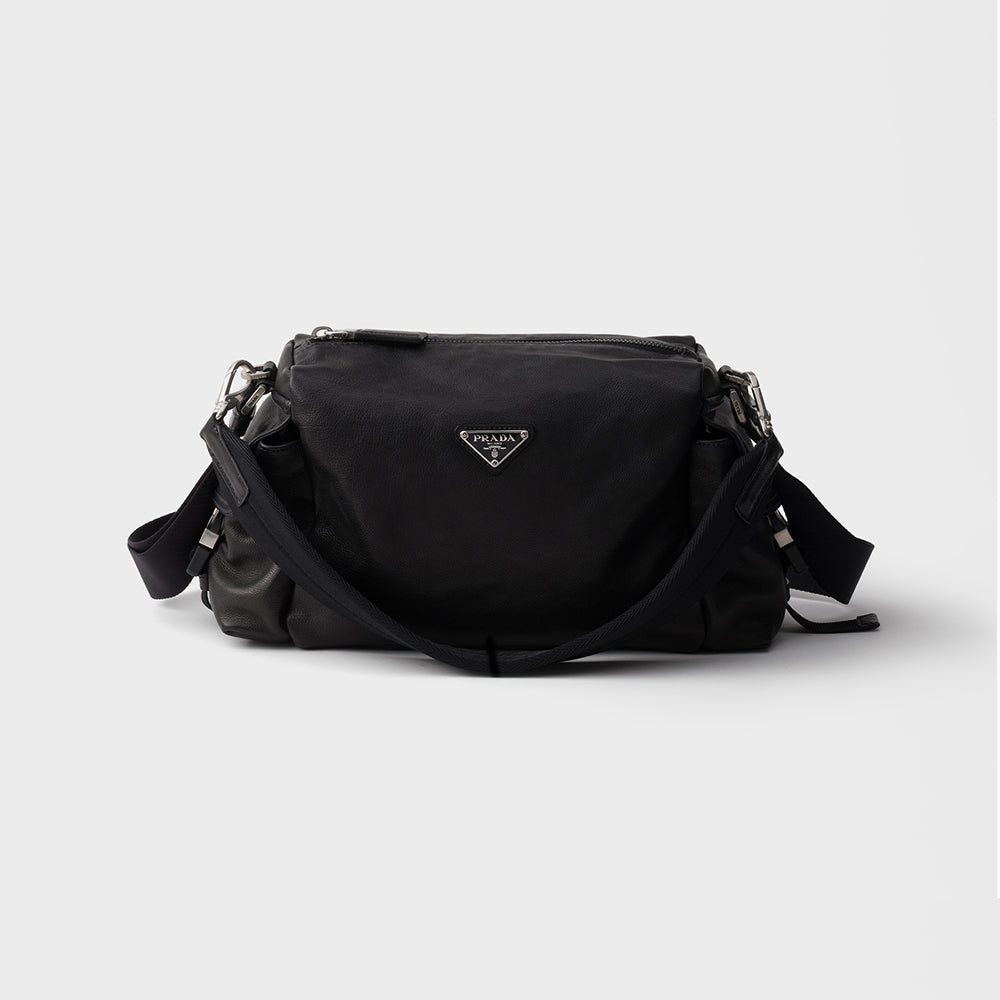 PRADA Black Prada Explore Leather Bag #379559