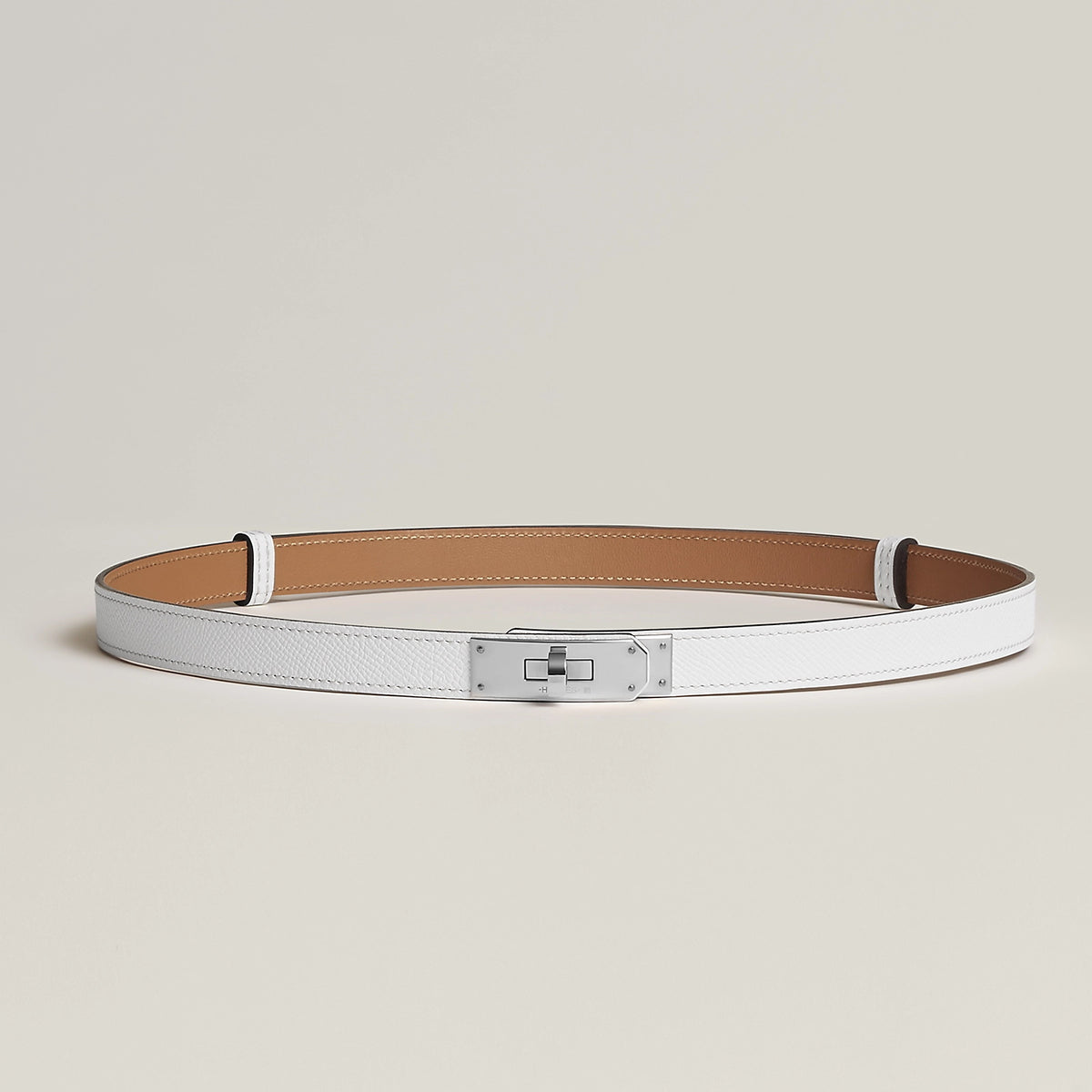 Hermes Epsom Calfskin Belt Kelly Belt Buckle Fashion Luxury Temperament Thin Belt Width 18MM #73379
