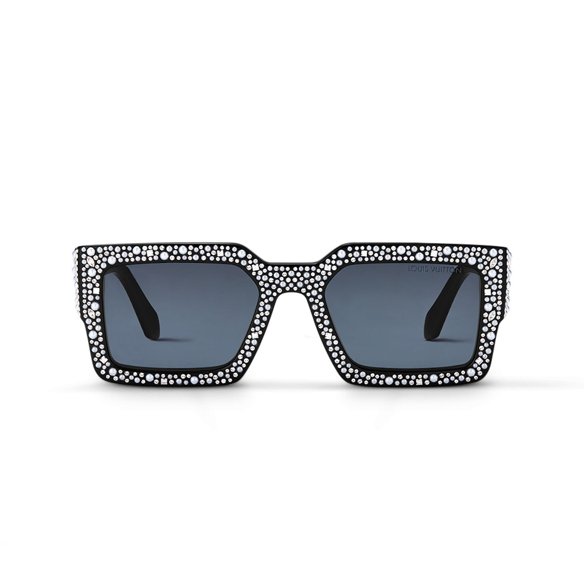 Louis Vuitton Men's Full Diamond Logo Letter Decoration Metal Acetate Irregular Shape Sunglasses Eyeglasses Glasses #98952