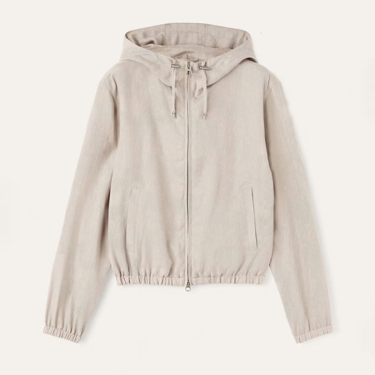 Loro Piana Elvis Women's Jacket Spring Summer Solid Colour Linen Hooded Zip Short Jacket Fashion Casual Comfortable Thin Jacket Ngvp #1739