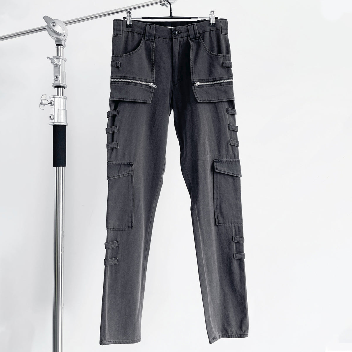 Raf Simons Men's Fall And Winter Retro Washed And Old Splicing Leggings Slim Casual Pants High Street Trend Pocket Tie Pants Ngvp #2461