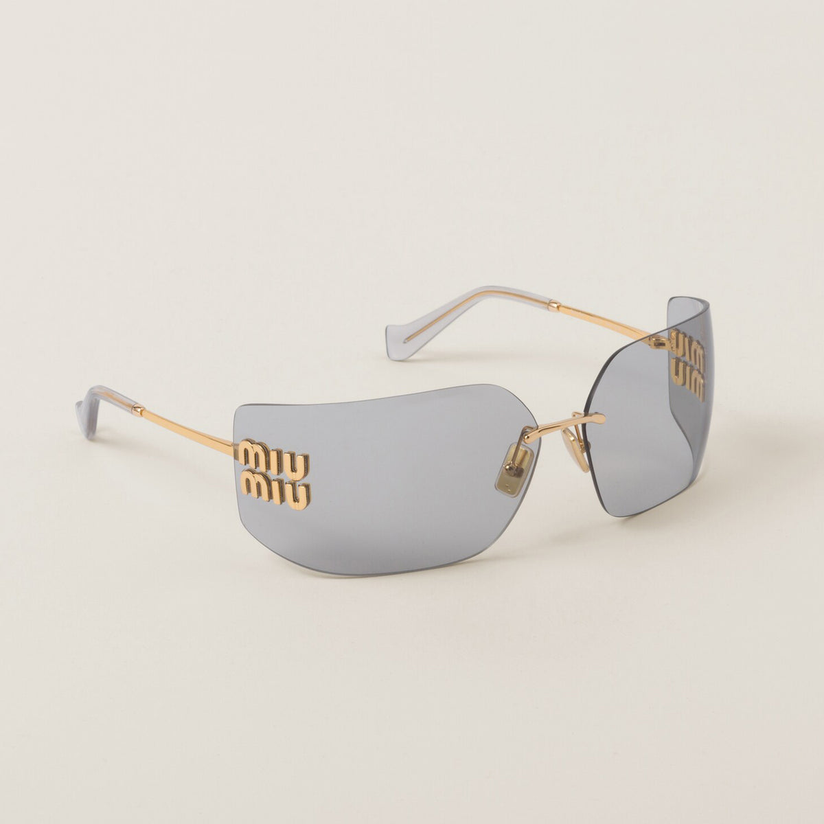 Miu Miu Runway Women's Lens Leg Logo Irregular Shape Sunglasses Eyeglasses Glasses #98612