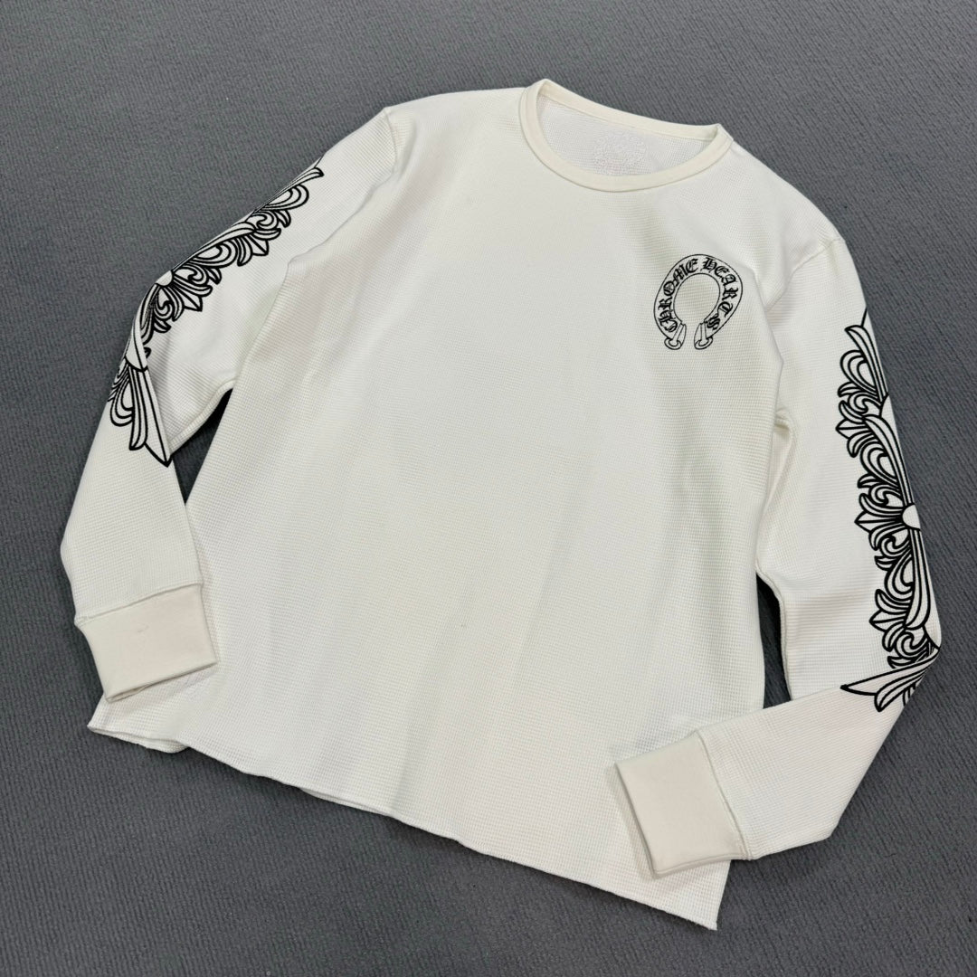 Chrome Hearts Waffle Flower Cross Long Sleeve T-Shirt #305696