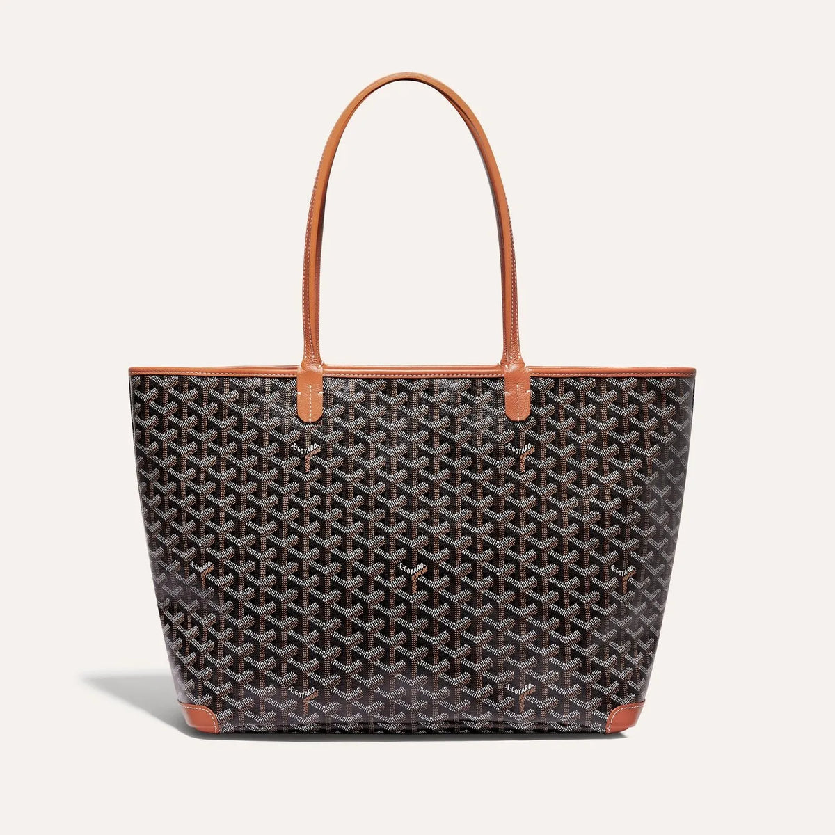 GOYARD Men's Women's Y Word Old Flower Full Print Artois Leather Shoulder Bag Zipper Closure Casual Tote Bag #71596