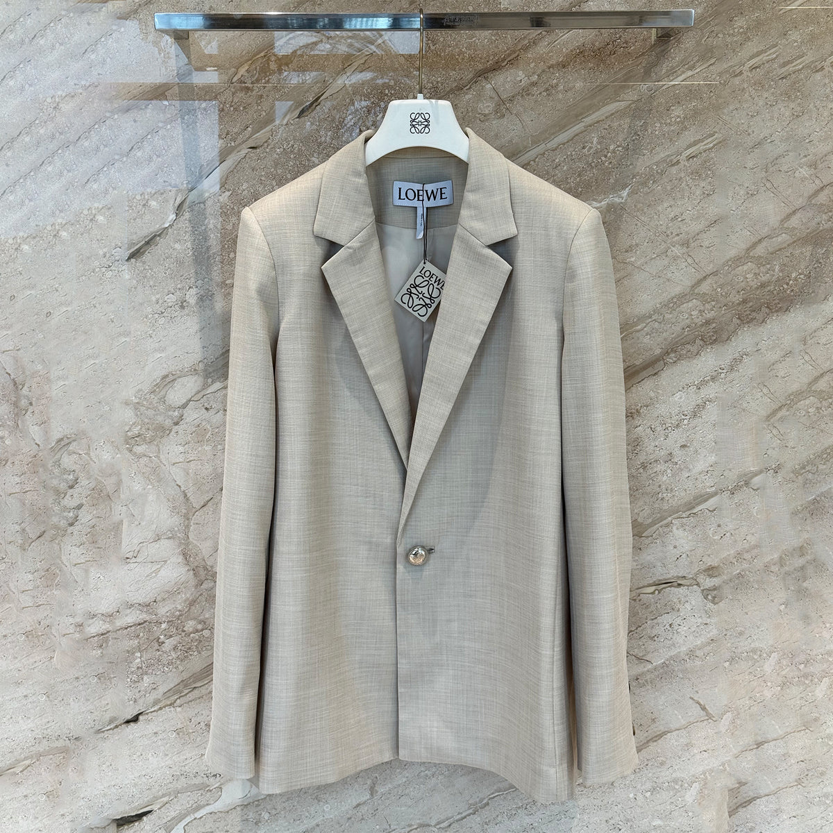 Loewe Women's Fall And Winter Luxury Wool Blazer Suit Fashion Trend Temperament Elegant Button Jacket Straight Casual Pants Suit Set #81622
