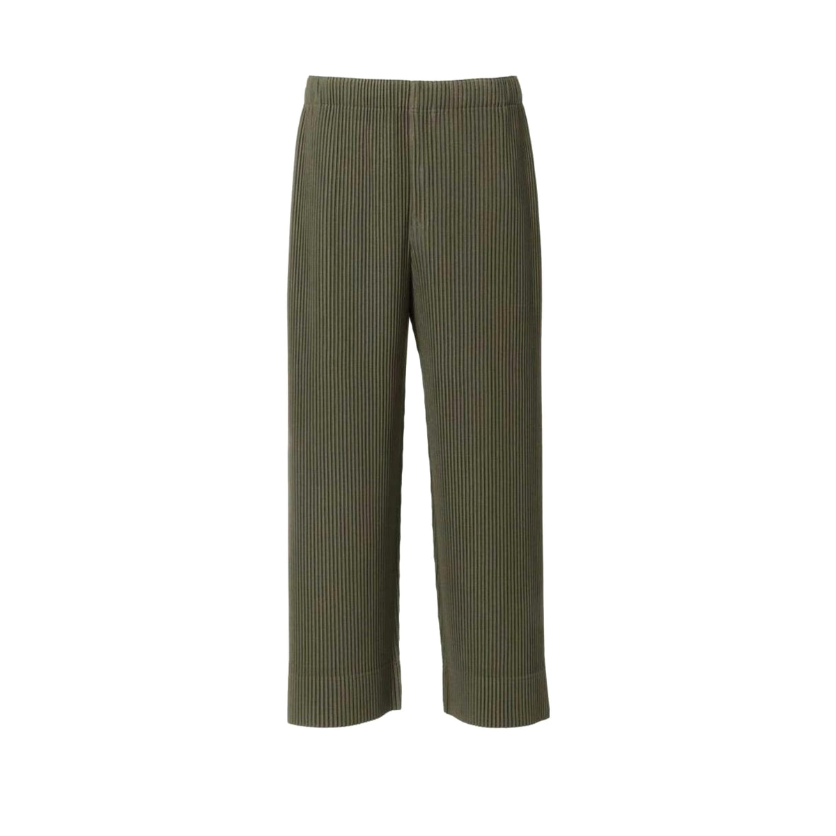 Issey Miyake Men's Spring/Fall Fashion Casual Solid Color Pleated Design Elastic Waistband Straight-Leg Pants #78831