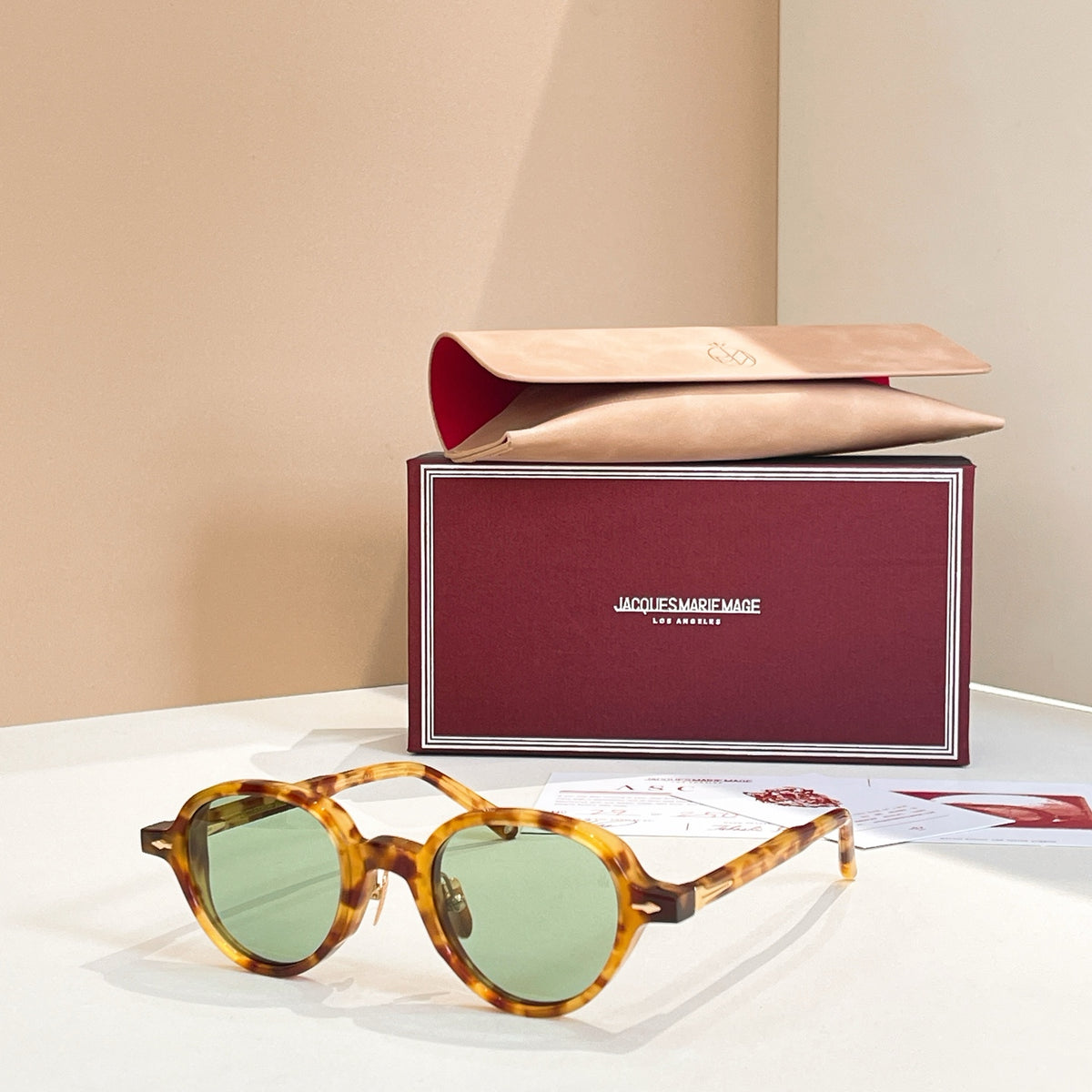 Jacques Marie Mage Clark Men's And Women's Modern Cool Colored Glasses Round Frame Sunglasses Fashion Trend Casual Glasseses Accessories Ngvp #2199