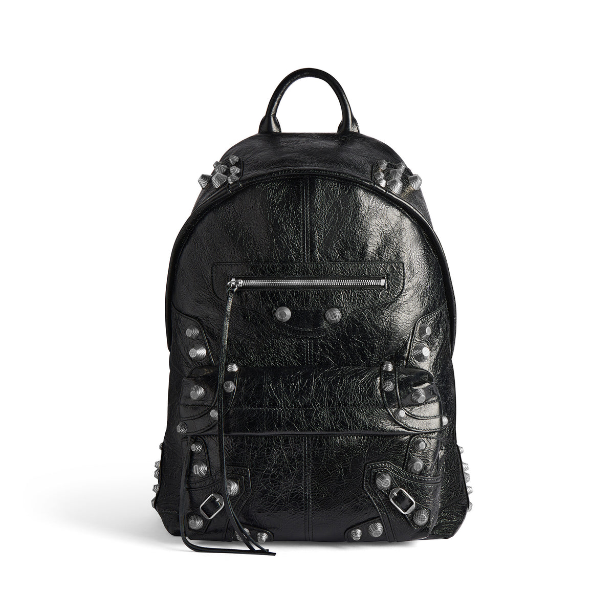 Balenciaga Men's And Women's Four Seasons Rivet Backpack High Street Fashion Leather Backpack Casual Bag Ngvp #97687