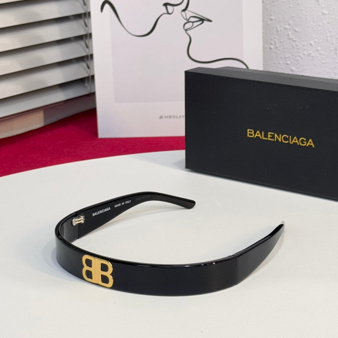 Balenciaga Women's Solid Color Acetate Sunglasses Style Hairband Jewelry #75817