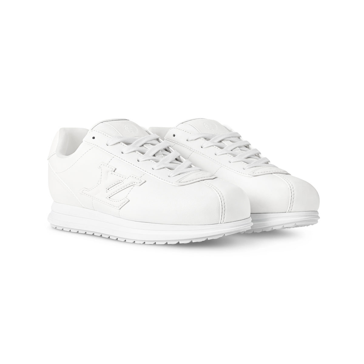 Louis Vuitton LV BUTTERSOFT Men's And Women's Spring/Fall Fashion Casual Round Toe Lace Up Leather Embossed Low Top Sneakers Shoes #78571