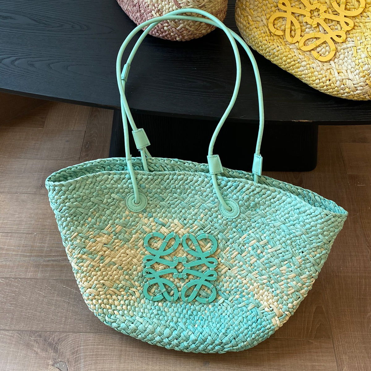 Loewe Summer Weaving Large Capacity Handbag Cowhide Strap Casual Fashion Shoulder Bags #72176