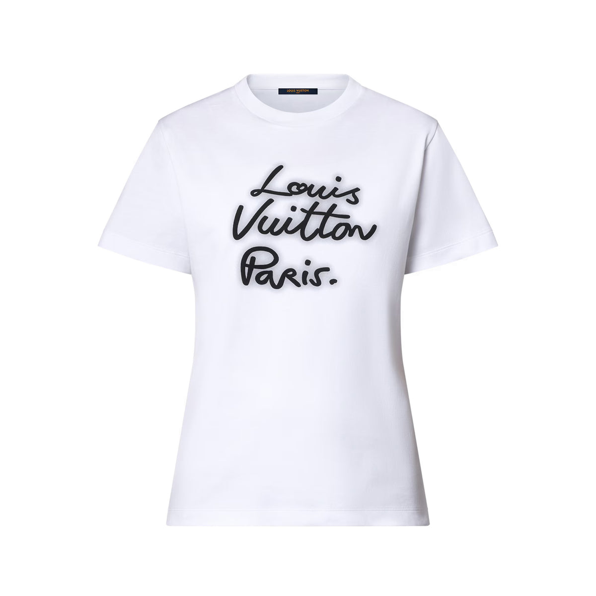 Louis Vuitton Women's Summer Neon Logo Round Neck Solid Color Short Sleeve T-Shirt #75899