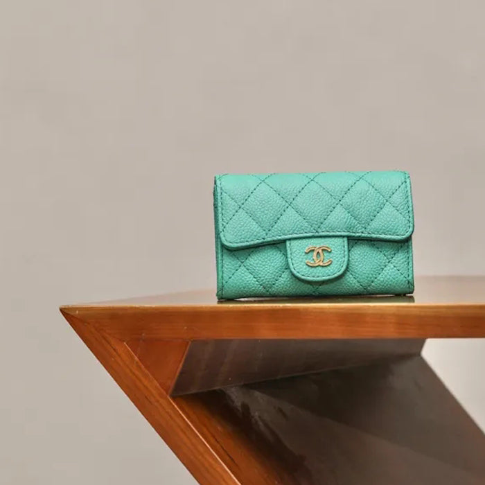 Chanel Leather Plaid Mini Wallet Bag #21863