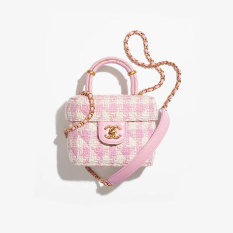 CHANEL Woolen leather chain square box shoulder bag #29183